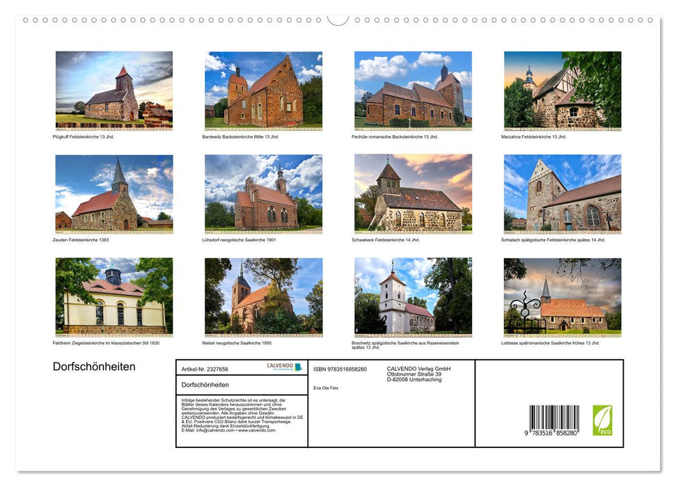 Dorfschönheiten (CALVENDO Premium Wandkalender 2027)