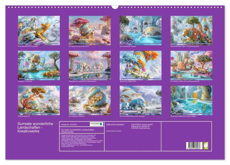 Surreale wunderliche Landschaften - Kreativwerke (CALVENDO Wandkalender 2027)