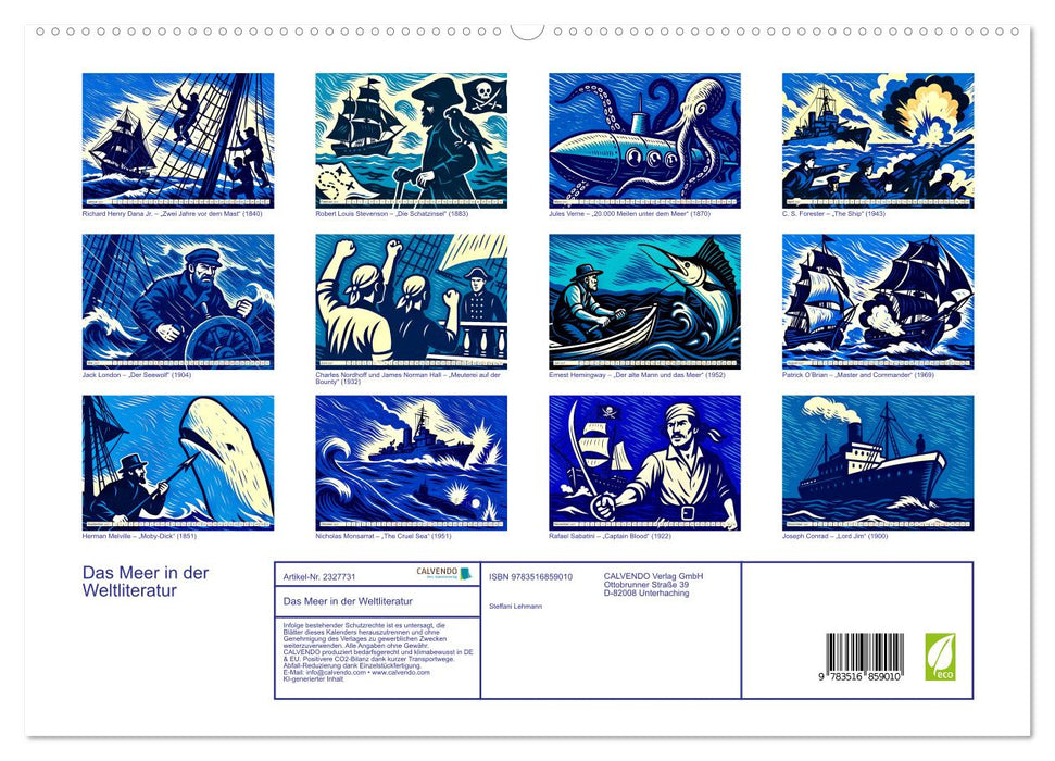 Das Meer in der Weltliteratur (CALVENDO Premium Wandkalender 2027)