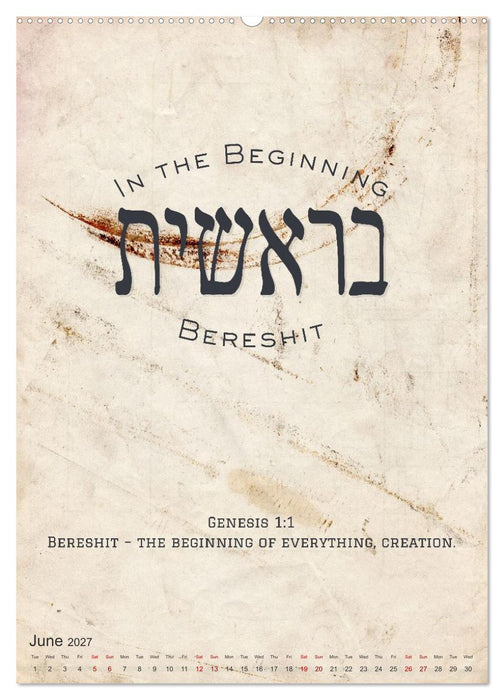 The Radiant Path Hebrew Letters Inspiring the Soul (CALVENDO Monthly Calendar 2027)