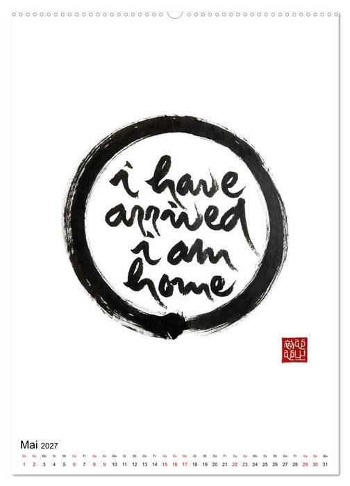Zen Art Kalligraphie inspiriert von Zen-Meister Thích Nh?t H?nh (CALVENDO Premium Wandkalender 2027)
