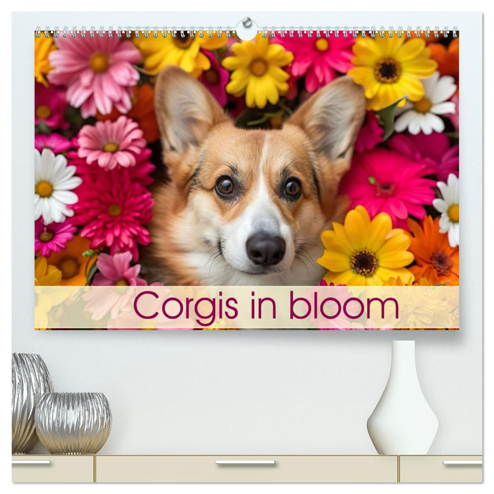 Corgis in Bloom (CALVENDO Premium-Calendar 2027)