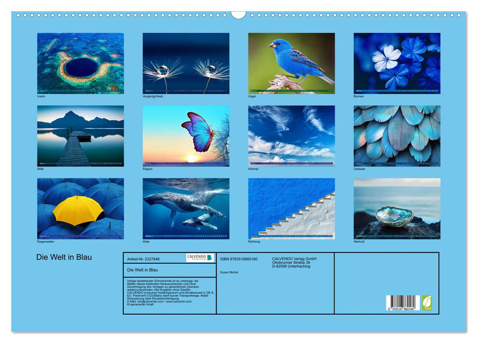 Die Welt in Blau (CALVENDO Wandkalender 2027)