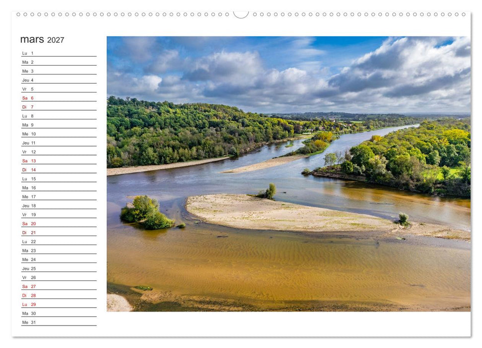 Les couleurs de l'Allier - Un affluent la Loire (CALVENDO Calendrier mensuel 2027)