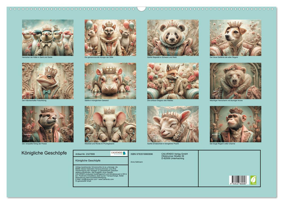 Königliche Geschöpfe (CALVENDO Wandkalender 2027)