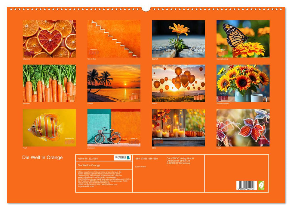 Die Welt in Orange (CALVENDO Wandkalender 2027)