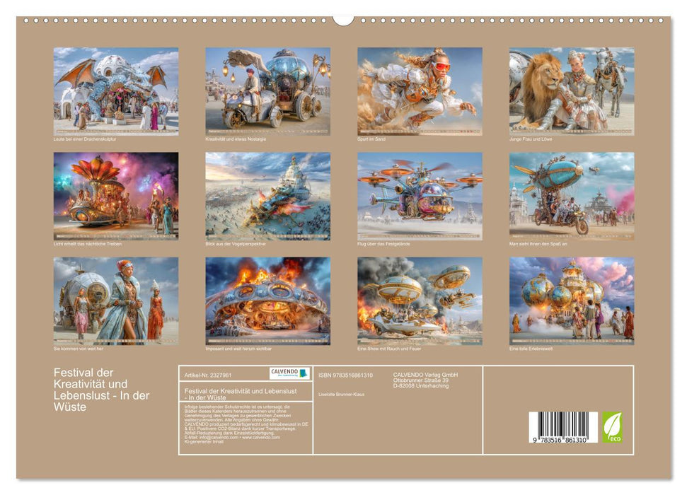 Festival der Kreativität und Lebenslust - In der Wüste (CALVENDO Premium Wandkalender 2027)