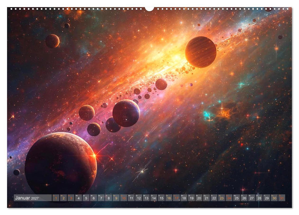 Fantastische Sternenwelten (CALVENDO Premium Wandkalender 2027)