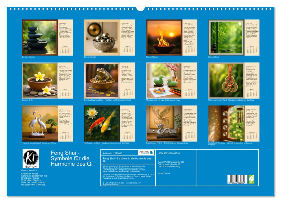 Feng Shui - Symbole für die Harmonie des Qi (CALVENDO Wandkalender 2027)