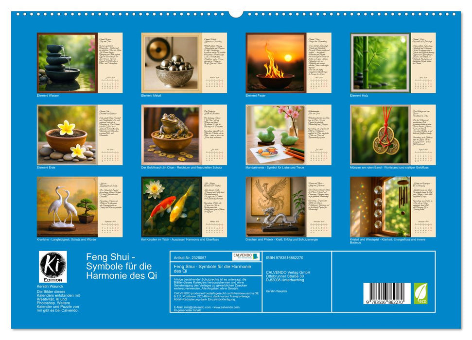 Feng Shui - Symbole für die Harmonie des Qi (CALVENDO Premium Wandkalender 2027)