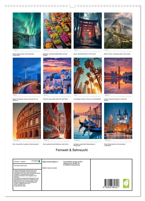 Fernweh & Sehnsucht (CALVENDO Premium Wandkalender 2027)