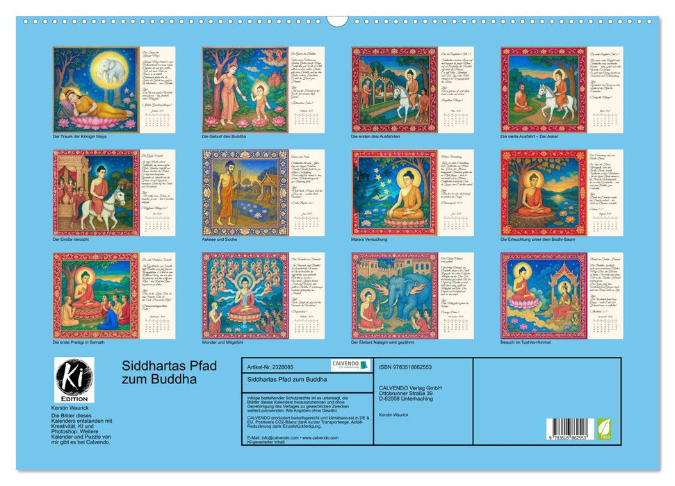 Siddhartas Pfad zum Buddha (CALVENDO Wandkalender 2027)