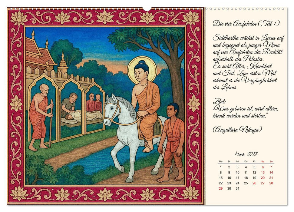 Siddhartas Pfad zum Buddha (CALVENDO Wandkalender 2027)