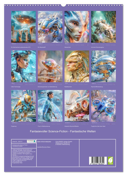 Fantasievoller Science-Fiction - Fantastische Welten (CALVENDO Premium Wandkalender 2027)