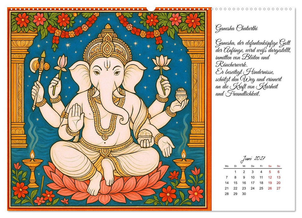 Götterwelten des Hinduismus (CALVENDO Premium Wandkalender 2027)