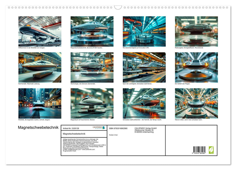 Magnetschwebetechnik (CALVENDO Wandkalender 2027)