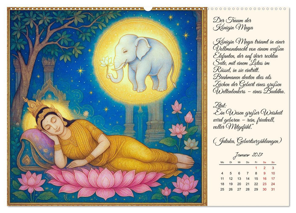 Siddhartas Pfad zum Buddha (CALVENDO Premium Wandkalender 2027)