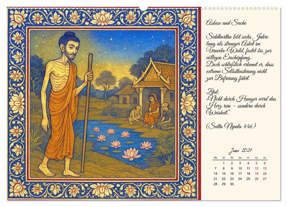 Siddhartas Pfad zum Buddha (CALVENDO Premium Wandkalender 2027)
