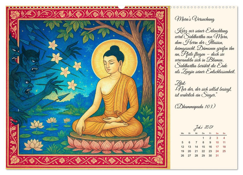 Siddhartas Pfad zum Buddha (CALVENDO Premium Wandkalender 2027)