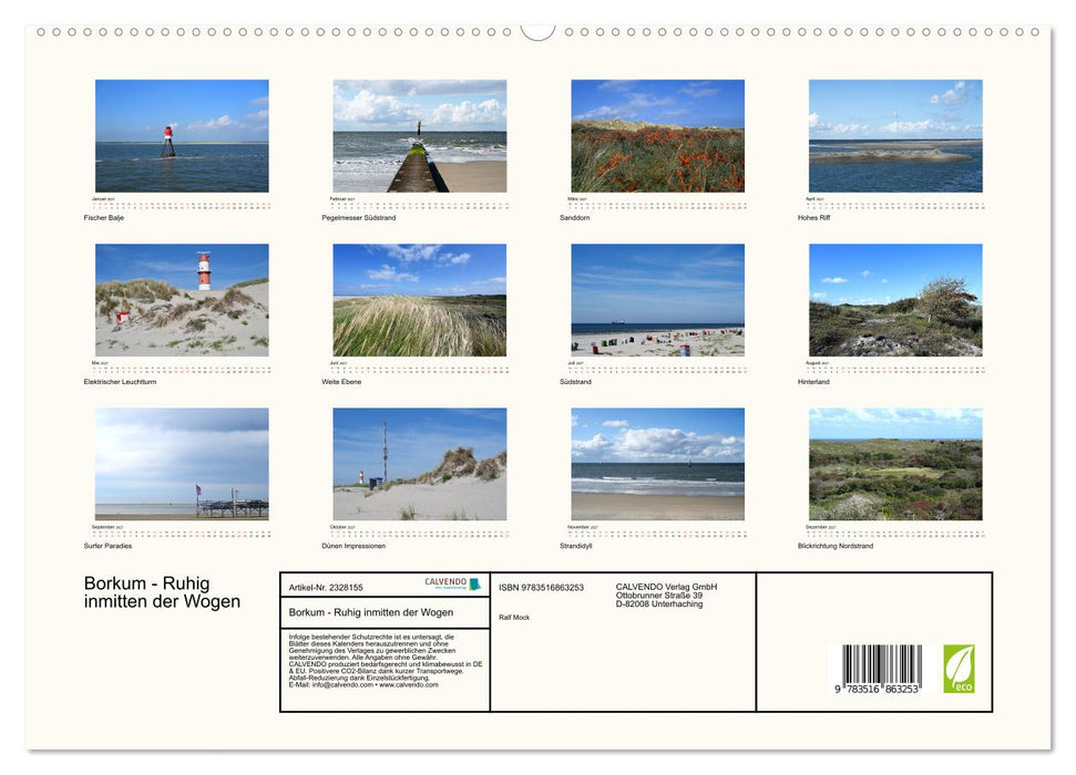 Borkum - Ruhig inmitten der Wogen (CALVENDO Premium Wandkalender 2027)