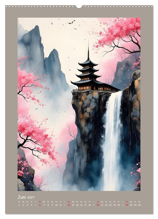 Berge, Pagoden, Tempel (CALVENDO Premium Wandkalender 2027)