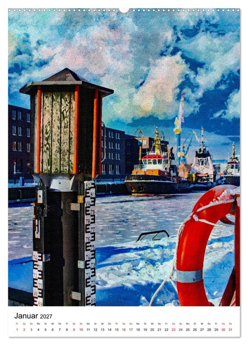 Hansestadt Wismar - Aquarellansichten der Perle des Nordens (CALVENDO Wandkalender 2027)