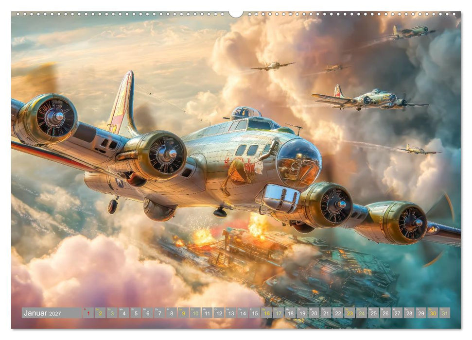 Waghalsige Piloten - im Frieden und Konflikt (CALVENDO Premium Wandkalender 2027)