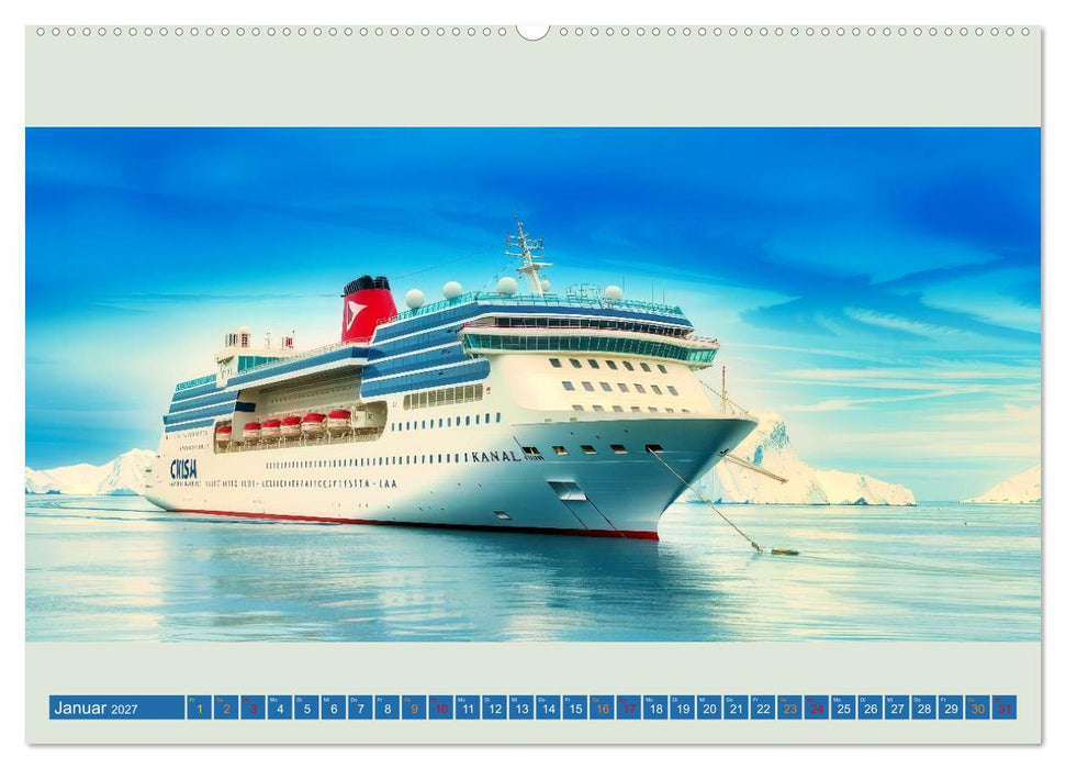 Kreuzfahrtschiffe vor Grönland (CALVENDO Wandkalender 2027)