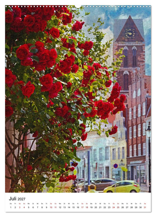 Hansestadt Wismar - Aquarellansichten der Perle des Nordens (CALVENDO Premium Wandkalender 2027)