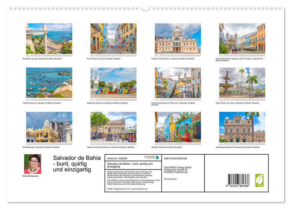 Salvador de Bahia - bunt, quirlig und einzigartig (CALVENDO Premium Wandkalender 2027)