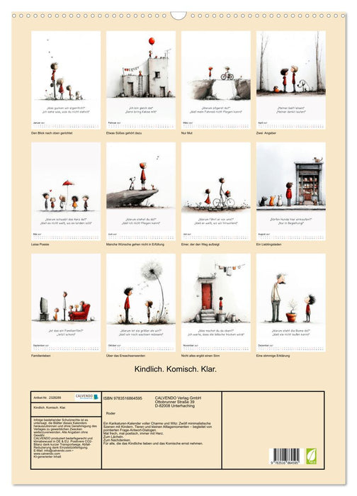 Kindlich. Komisch. Klar. (CALVENDO Wandkalender 2027)
