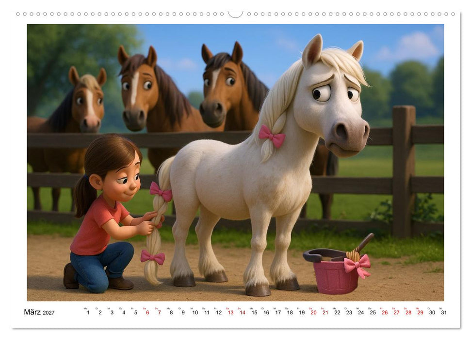 Mädchen brauchen ein Hoppi (CALVENDO Premium Wandkalender 2027)