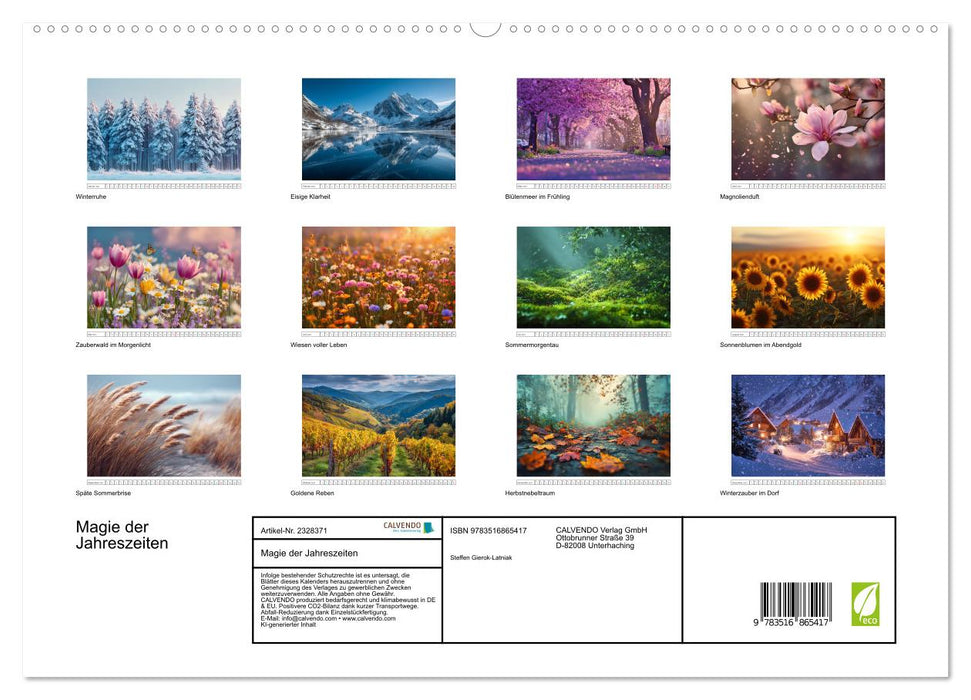 Magie der Jahreszeiten (CALVENDO Premium Wandkalender 2027)
