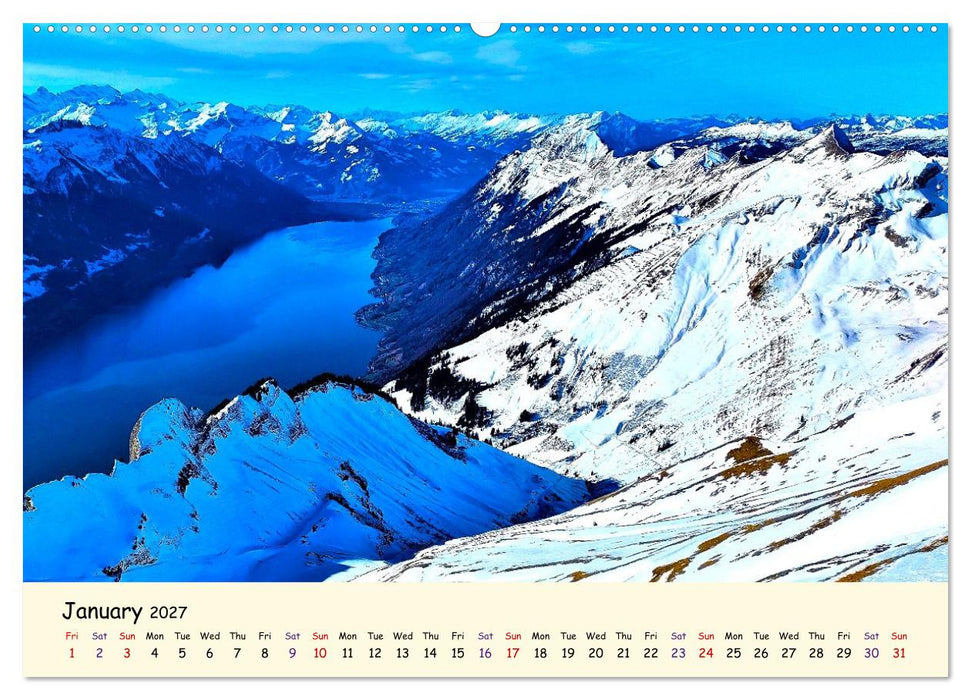 Switzerland and its majestic Alps (CALVENDO Monthly Calendar 2027)