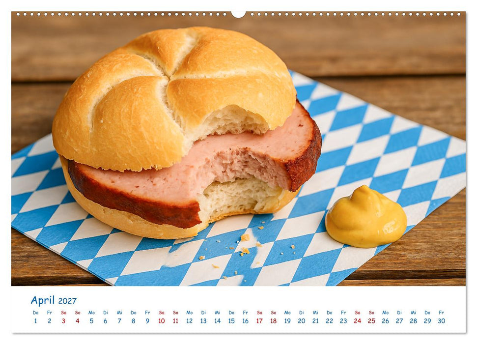 Leberkäse-Kalender - Die Leberkässemmel aus Bayern (CALVENDO Wandkalender 2027)