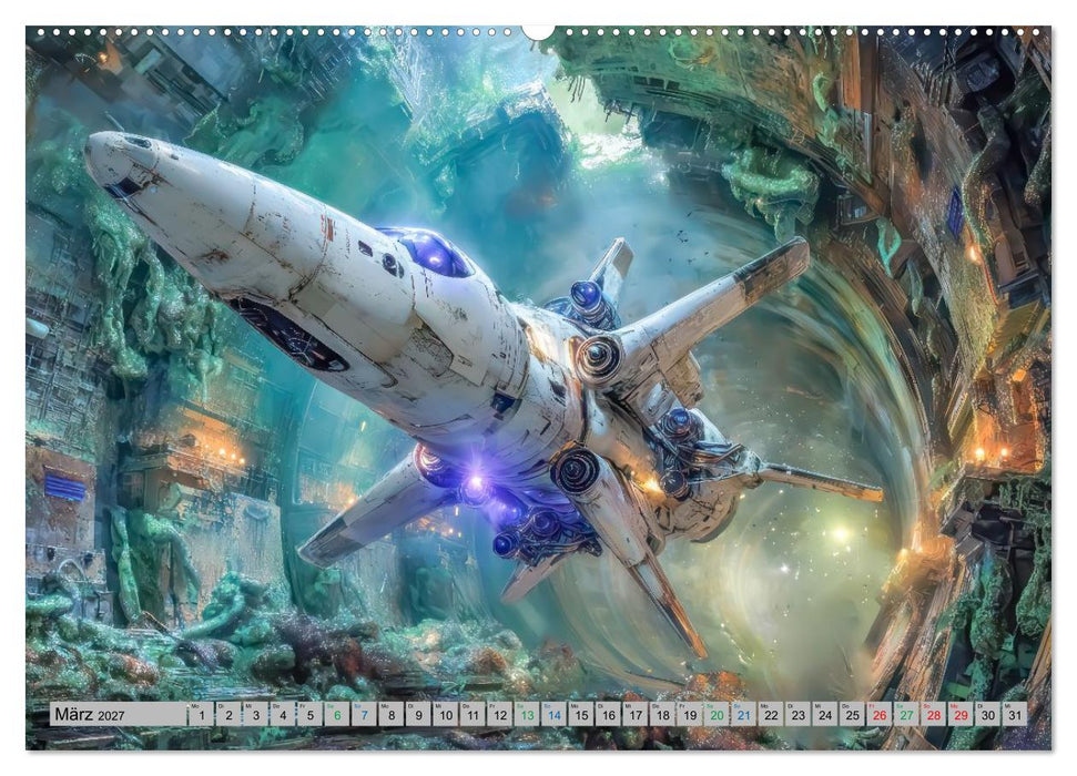 Science-Fiction Erlebnisse - Fantastische Welten (CALVENDO Premium Wandkalender 2027)