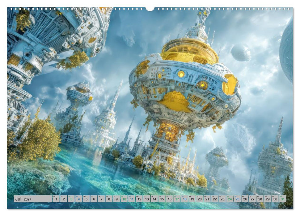 Science-Fiction Erlebnisse - Fantastische Welten (CALVENDO Premium Wandkalender 2027)