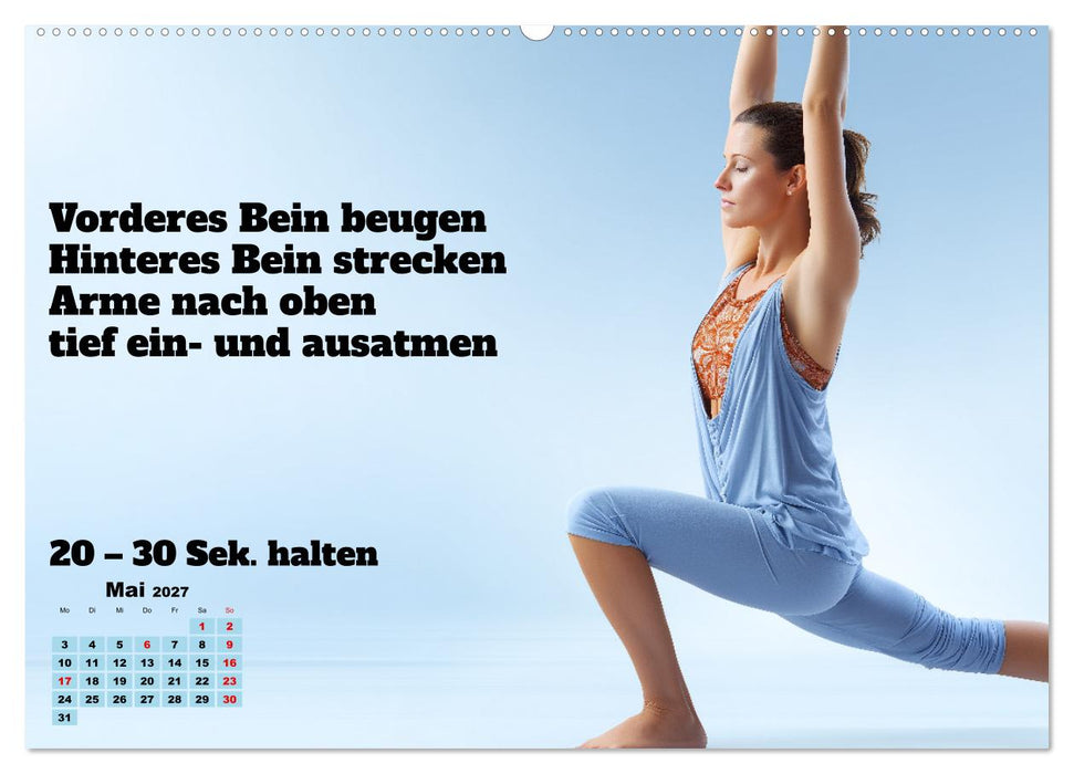 Yoga Kalender - Übungen und Meditation für jeden Monat (CALVENDO Wandkalender 2027)