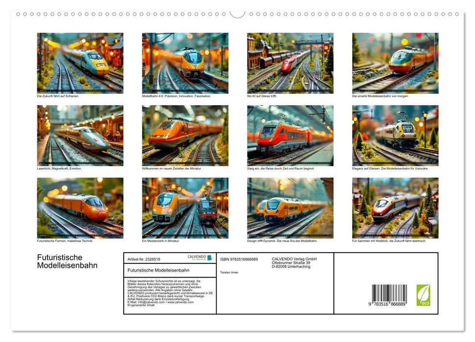 Futuristische Modelleisenbahn (CALVENDO Premium Wandkalender 2027)