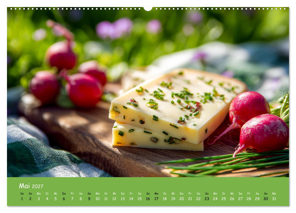 Käsekalender - mit Gourmet Käse und Platten durchs Jahr (CALVENDO Premium Wandkalender 2027)