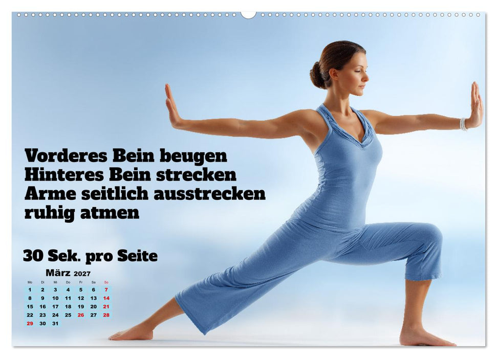 Yoga Kalender - Übungen und Meditation für jeden Monat (CALVENDO Premium Wandkalender 2027)