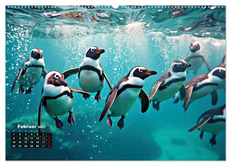 Mit den Pinguinen (CALVENDO Premium Wandkalender 2027)