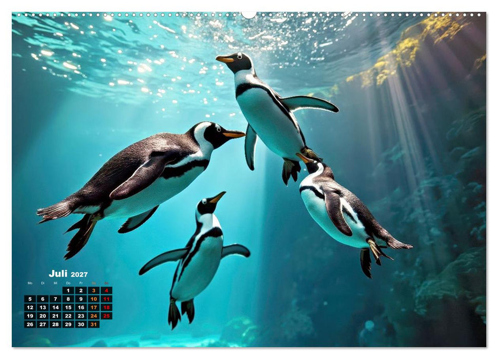 Mit den Pinguinen (CALVENDO Premium Wandkalender 2027)