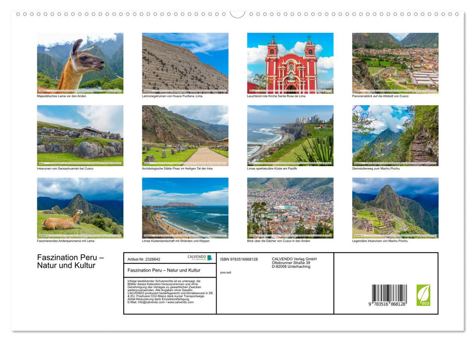Faszination Peru – Natur und Kultur (CALVENDO Premium Wandkalender 2027)