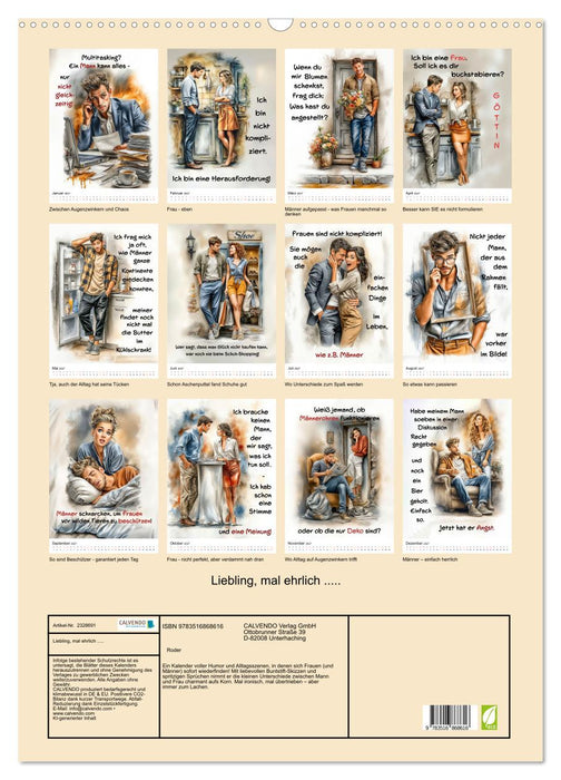 Liebling, mal ehrlich ..... (CALVENDO Wandkalender 2027)