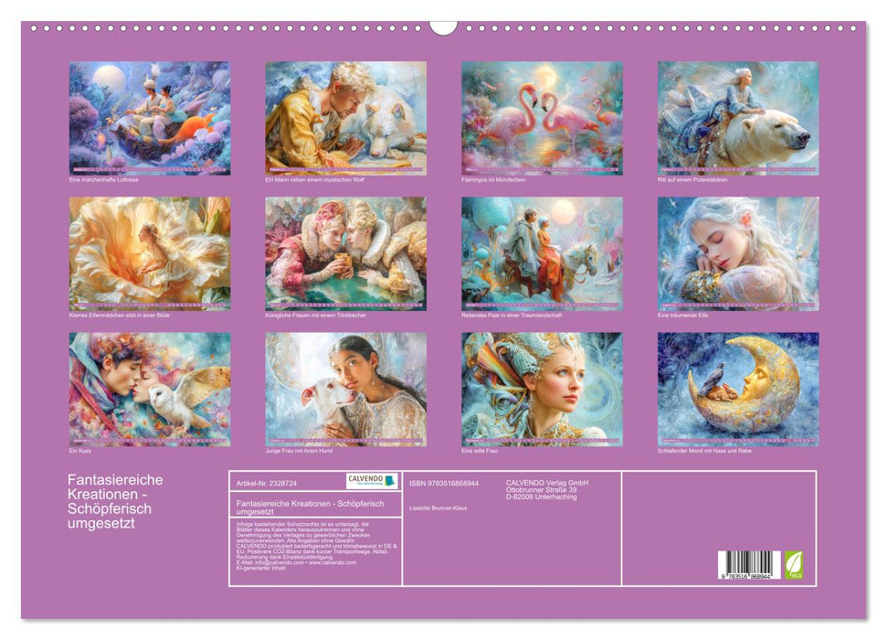 Fantasiereiche Kreationen - Schöpferisch umgesetzt (CALVENDO Wandkalender 2027)