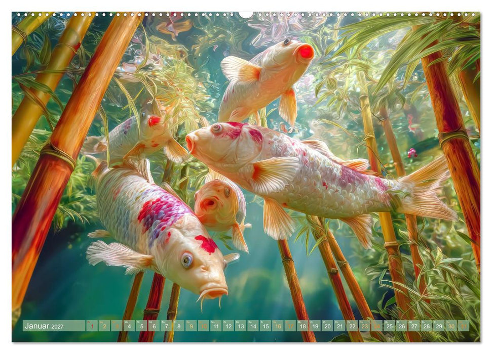 Kois - Ein Juwel unter Fischen (CALVENDO Premium Wandkalender 2027)