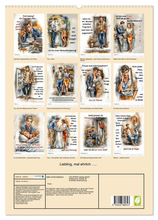 Liebling, mal ehrlich ..... (CALVENDO Premium Wandkalender 2027)