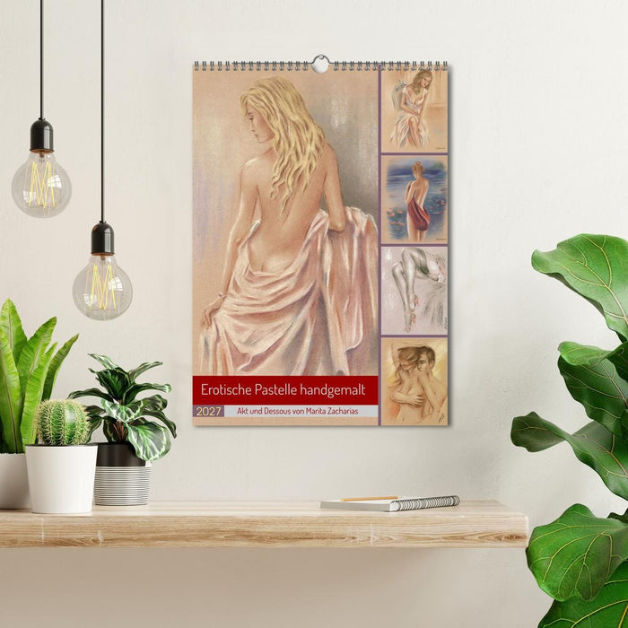 Erotische Pastelle handgemalt - Akt und Dessous (CALVENDO Wandkalender 2027)