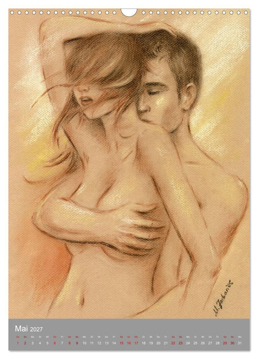 Erotische Pastelle handgemalt - Akt und Dessous (CALVENDO Wandkalender 2027)
